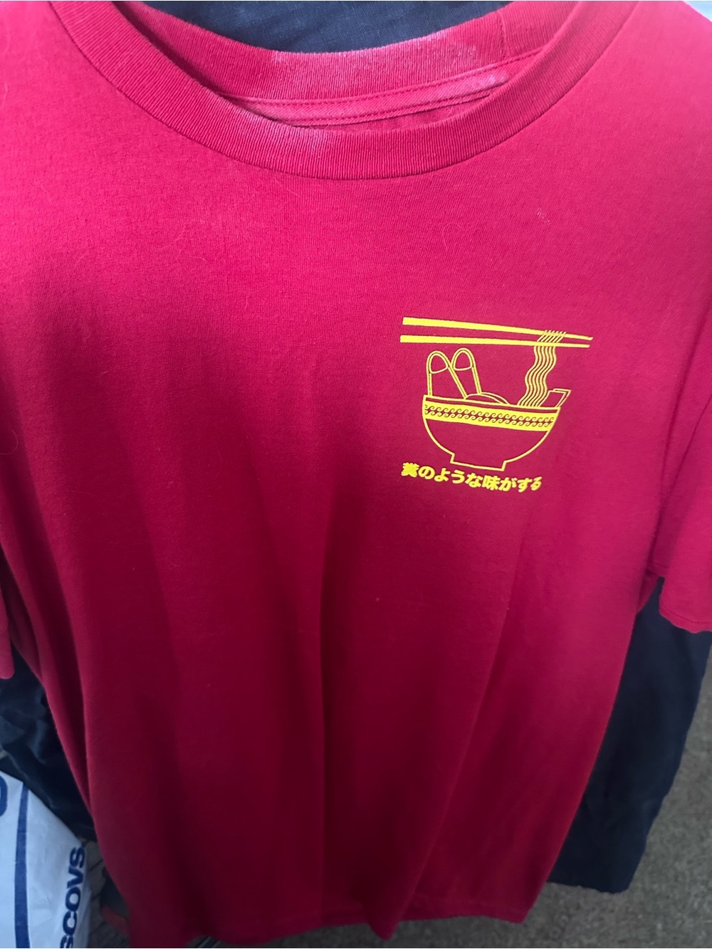 Red Graphic Ramen Bowl Tee Yucca fins brand